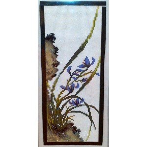 CARRE D'ART Orchidée bleu***18  X 40 CM 